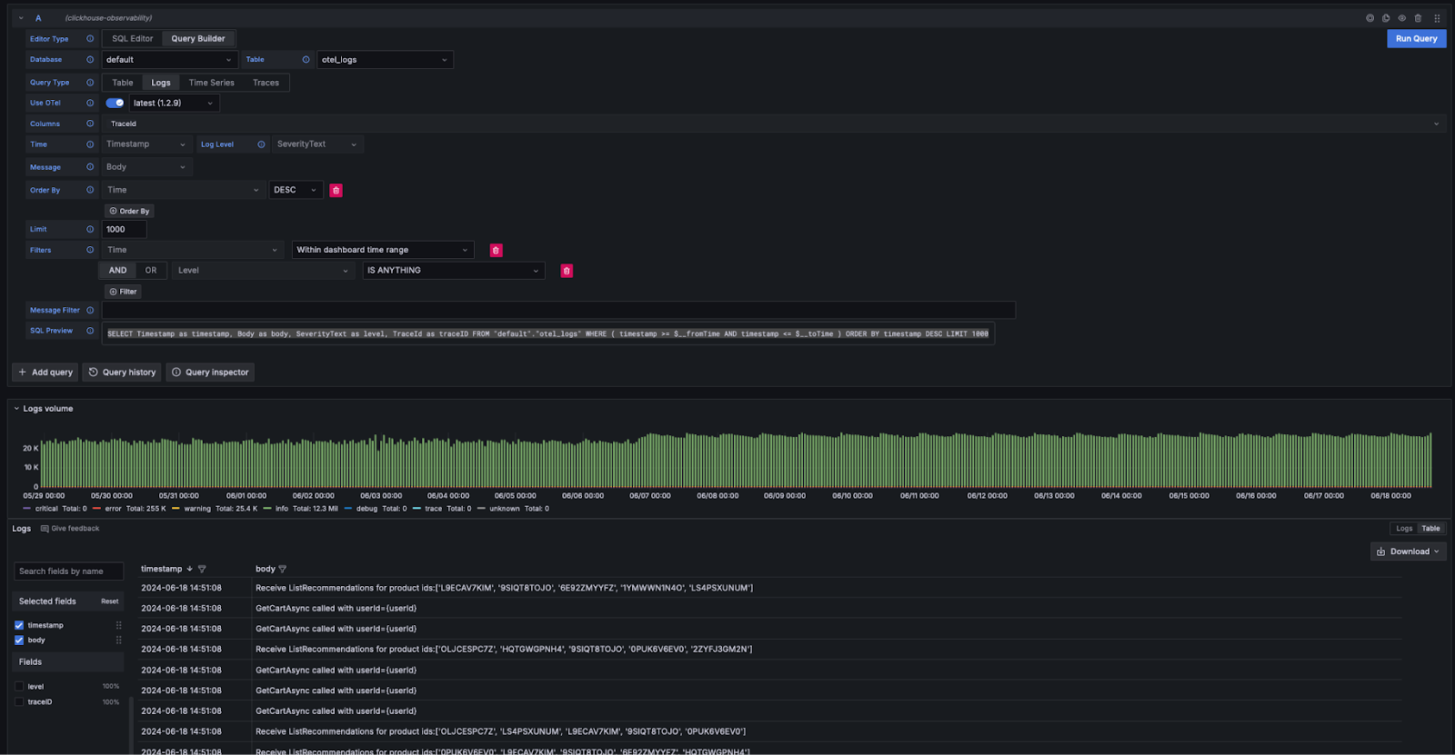 Конфигурация логов коннектора
